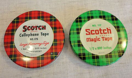 Vintage Scotch tape tins