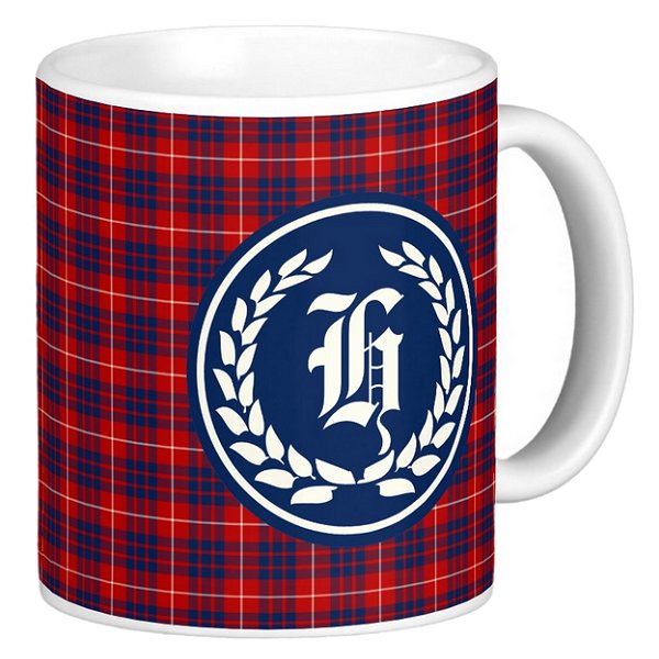 Clan Hamilton tartan monogram mug
