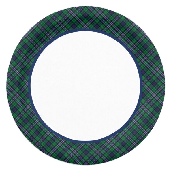 Scottish National tartan paper plates