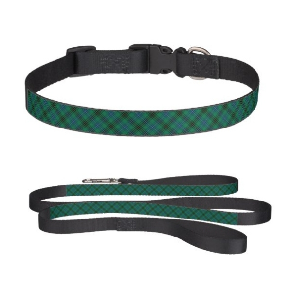 Plaid pet collars and leashes