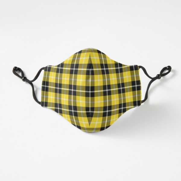 Plaid fitted face mask