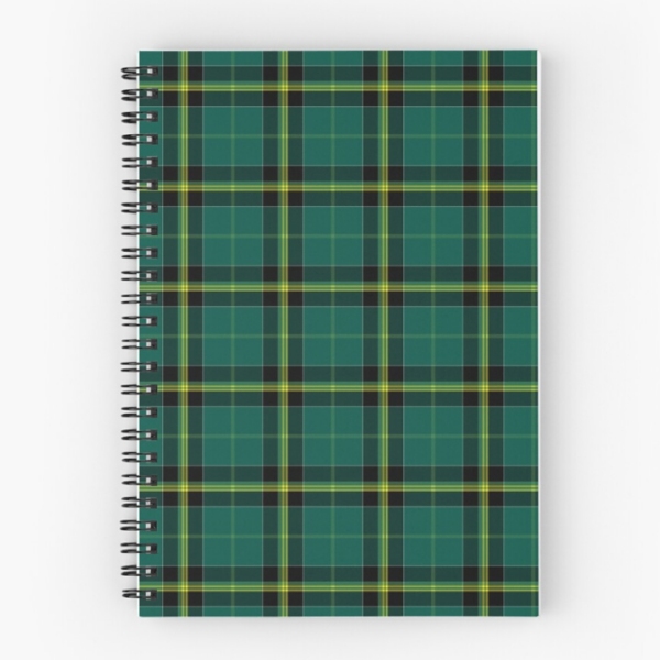 Plaid spiral notebook