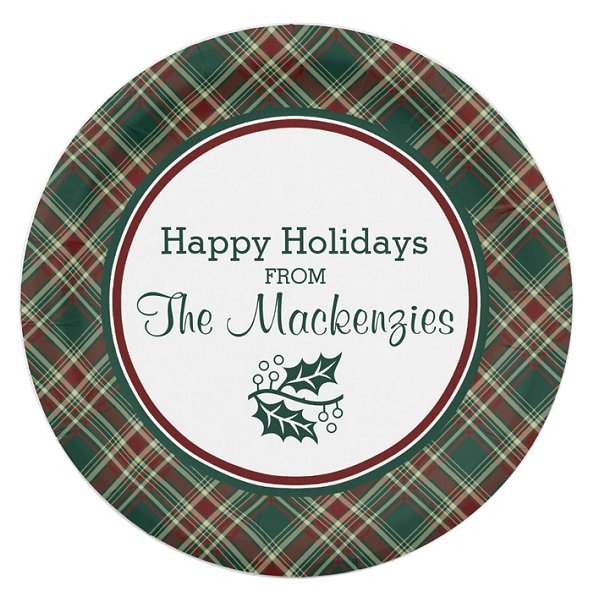 Personalized Christmas party plates