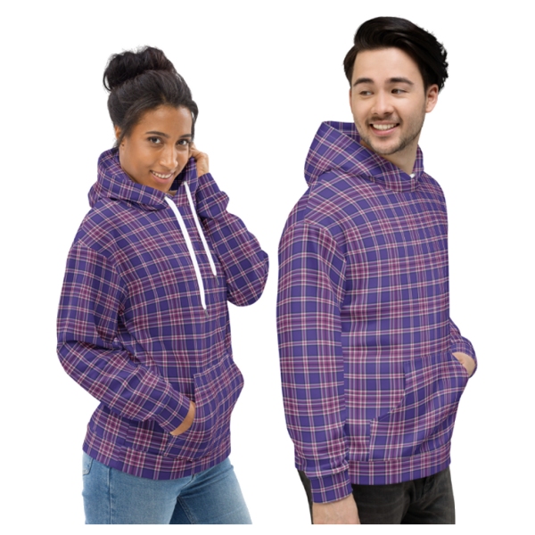 Purple Orchid and Violet Plaid Hoodie