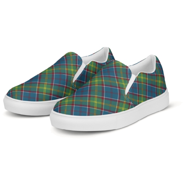 Ayrshire tartan men's slip-on shoes