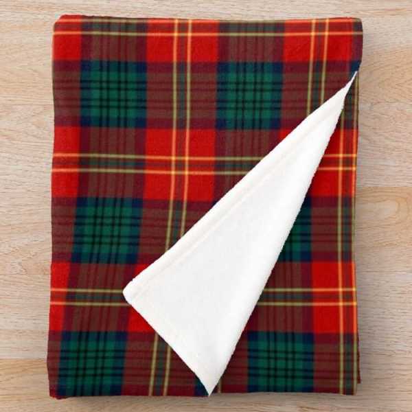 Clan Connolly tartan fleece throw blanket