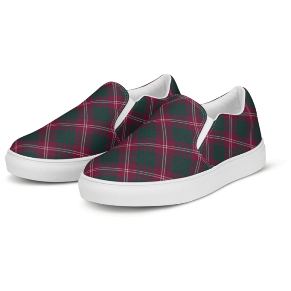 Clan Crawford Tartan Slip-On Shoes