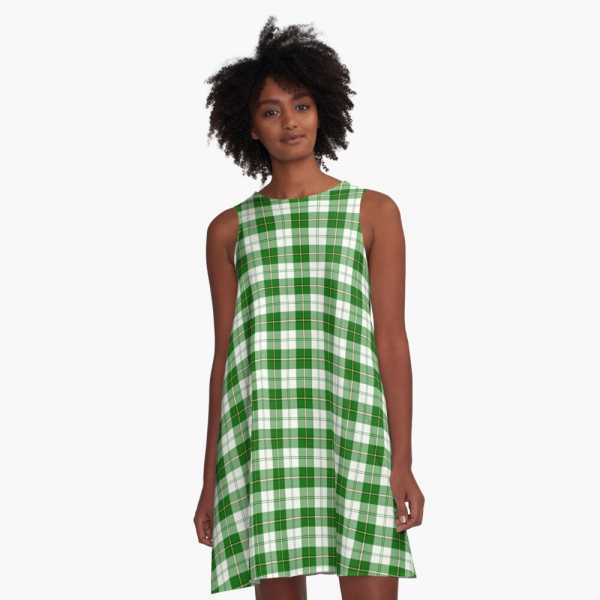 Cunningham Green Dress tartan a-line dress