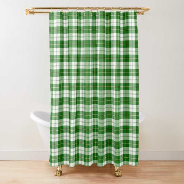Clan Cunningham Green Dress Tartan Shower Curtain