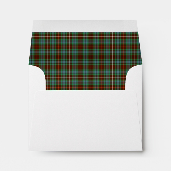 Envelope with Fraser Hunting tartan liner