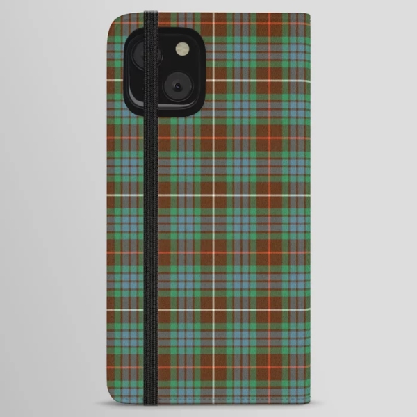 Fraser Hunting tartan iPhone wallet case