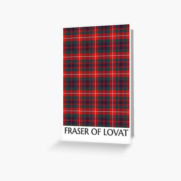 Fraser of Lovat tartan greeting card