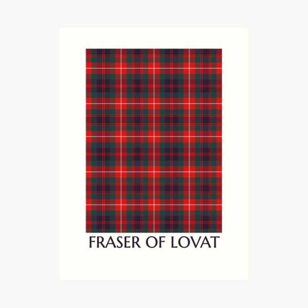 Fraser of Lovat tartan art print