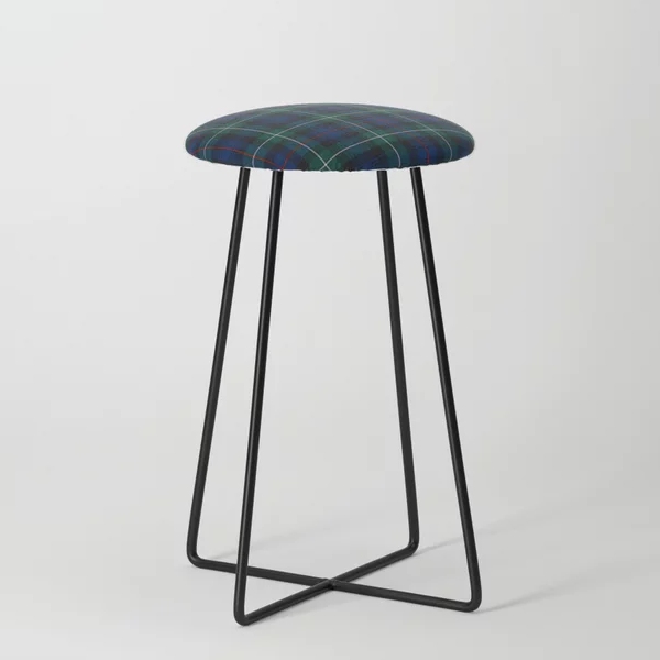 Mackenzie tartan counter stool