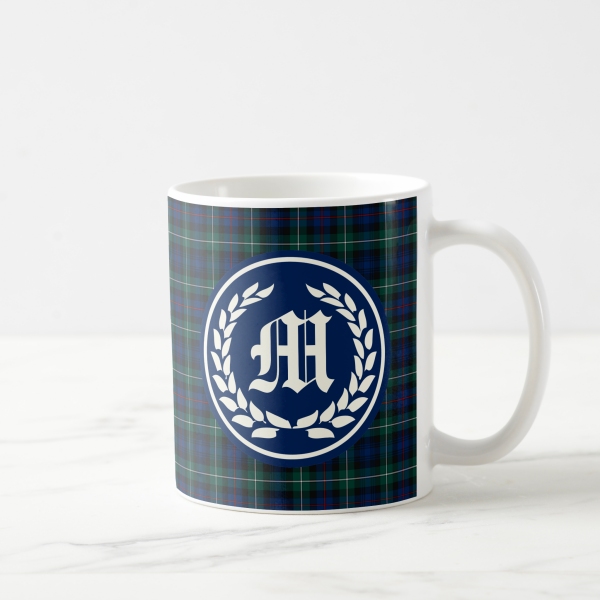 Mackenzie tartan monogrammed coffee mug