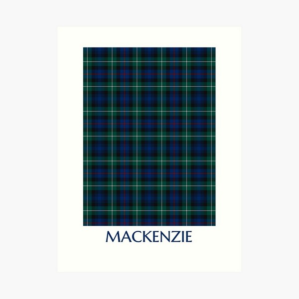 Mackenzie tartan art print
