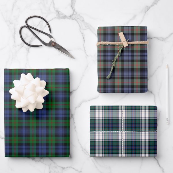 Murray tartan variety wrapping paper
