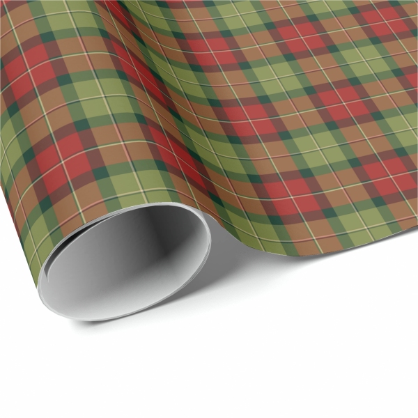 Rustic Christmas plaid wrapping paper