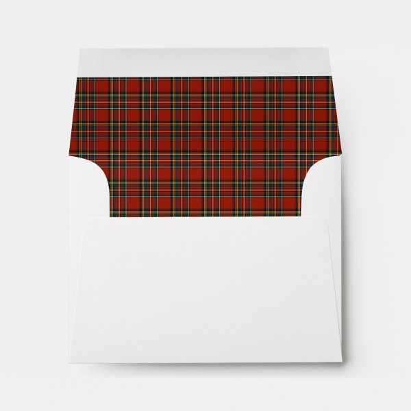 Envelope with Royal Stewart tartan liner