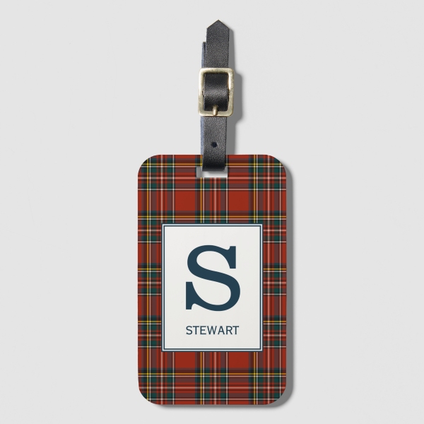 Royal Stewart tartan luggage tag