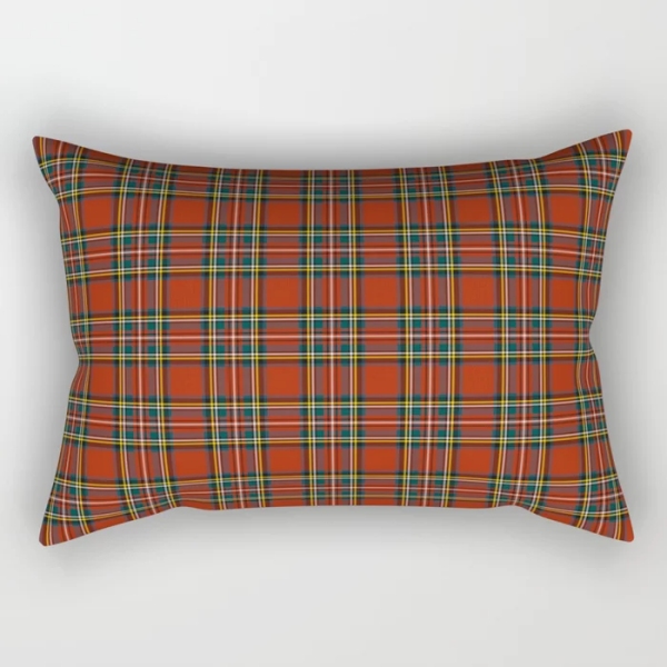 Royal Stewart tartan rectangular throw pillow