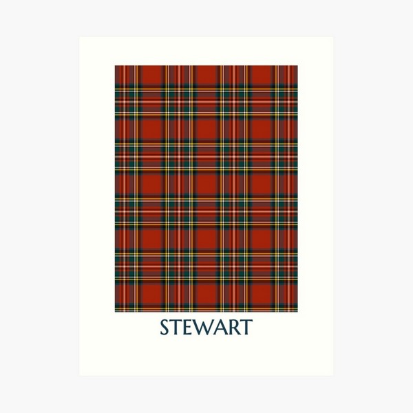Royal Stewart tartan art print