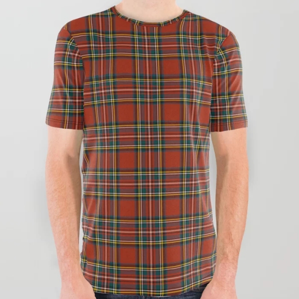 Royal Stewart tartan all over print tee shirt