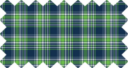 Blue and bright green plaid