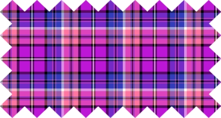 Bright purple, pink, and blue plaid
