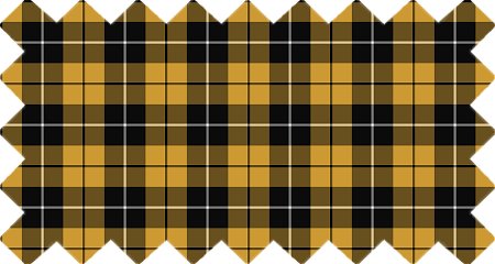 Gold and black plaid