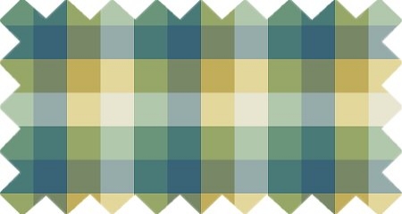 Green, blue, and yellow checkered plaid