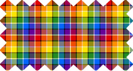 Rainbow plaid pattern