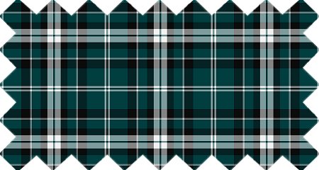 Teal Green, Black, and White Plaid