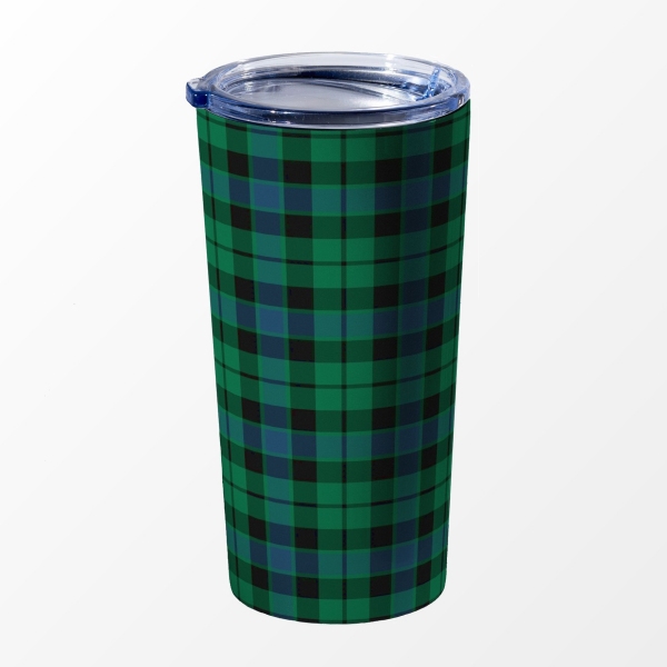 Plaid travel mug