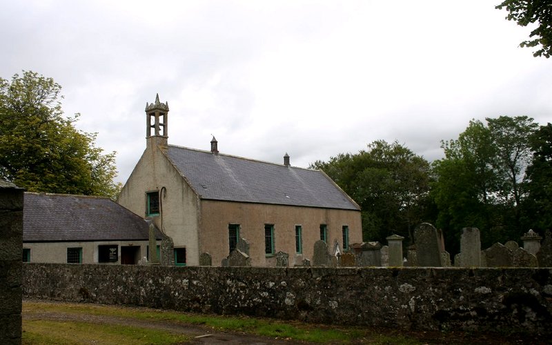 Burial Ground and Church at Drumblade by Andrew Wood