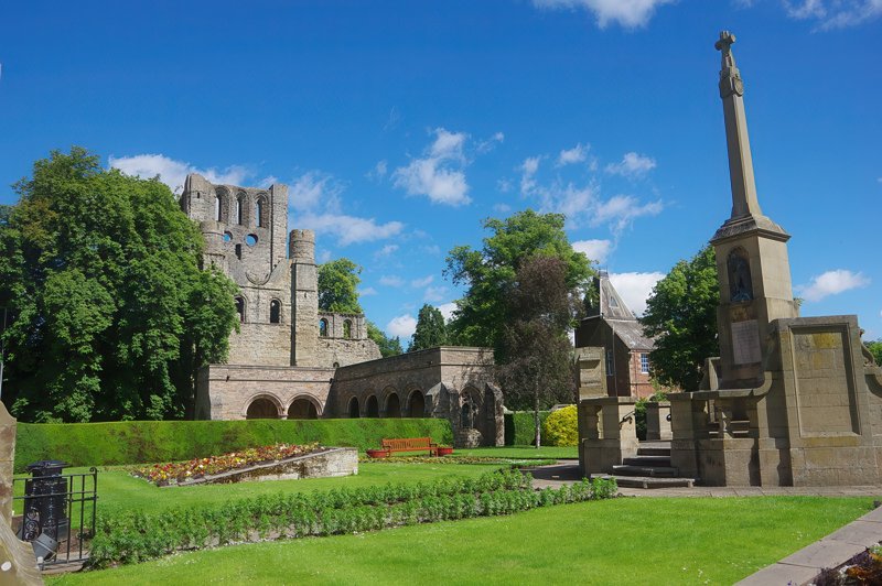 Kelso Abbey and War Memorial by David Merrett