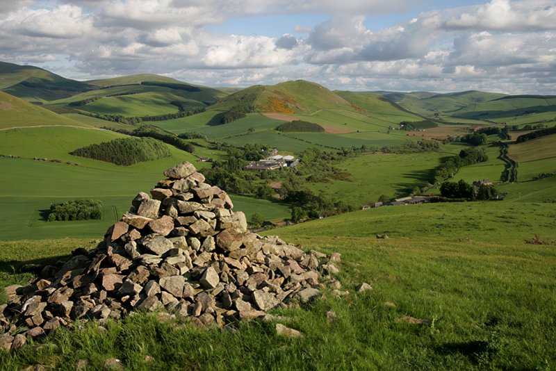 Cairn on Yetholm Law by Walter Baxter