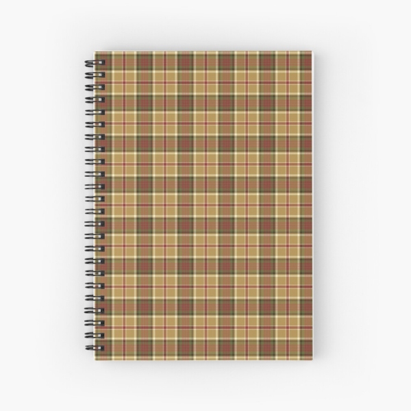 Gold and Moss Green Plaid Notebook