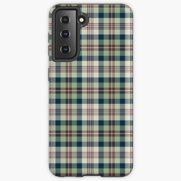 Green and Navy BluePlaid Samsung Case