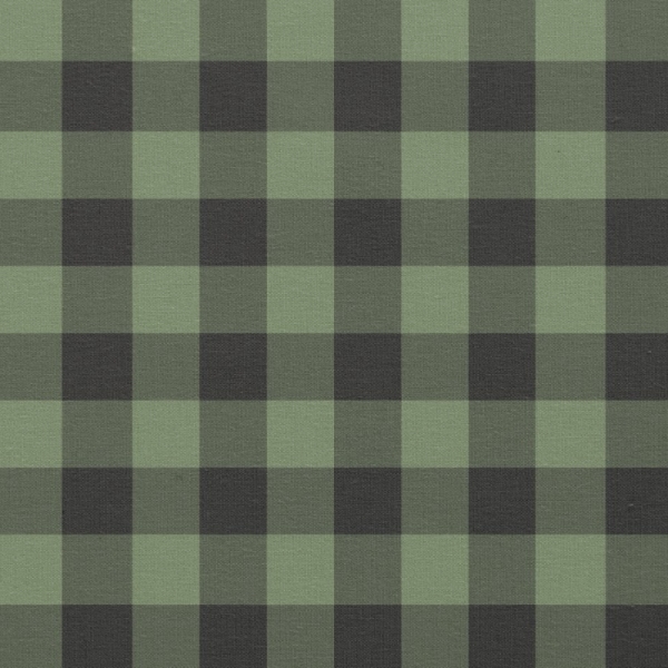 Dark Green Buffalo Check Plaid Fabric