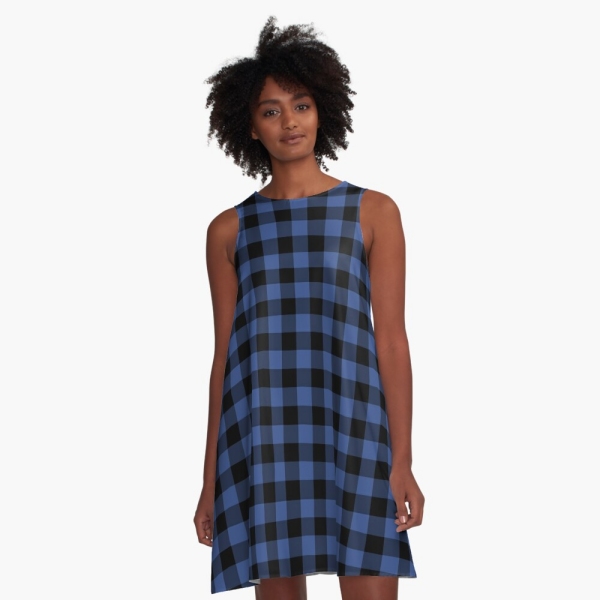 Blue Buffalo Checkered Plaid Dress