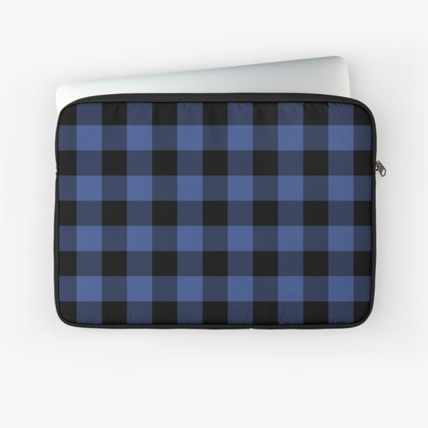 Blue Buffalo Checkered Plaid Laptop Case