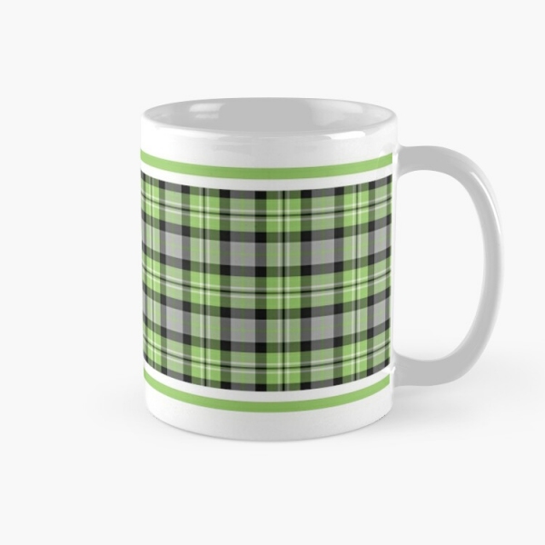 Light green and gray plaid classic mug