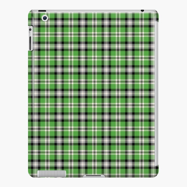 Bright green plaid iPad case