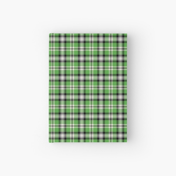 Bright green plaid hardcover journal