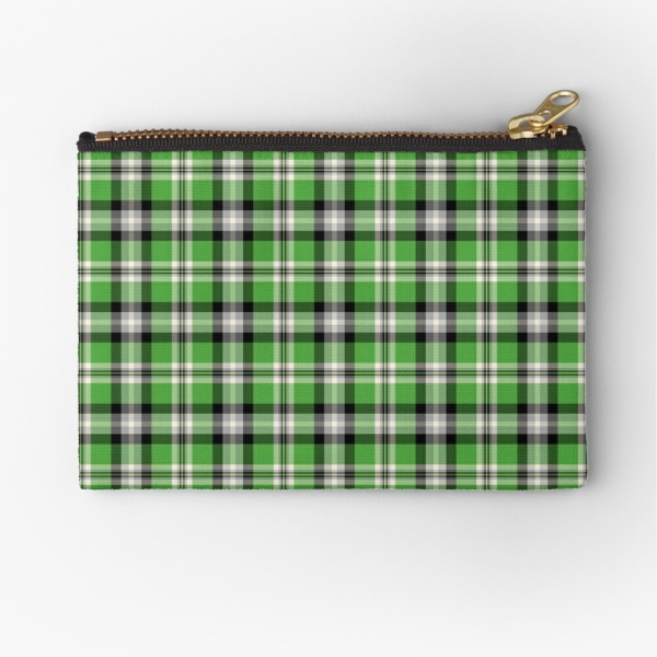 Bright green plaid accessory bag