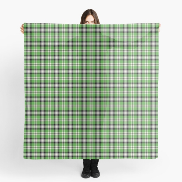 Bright green plaid scarf