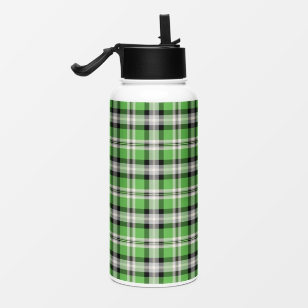 Bright green plaid water jug