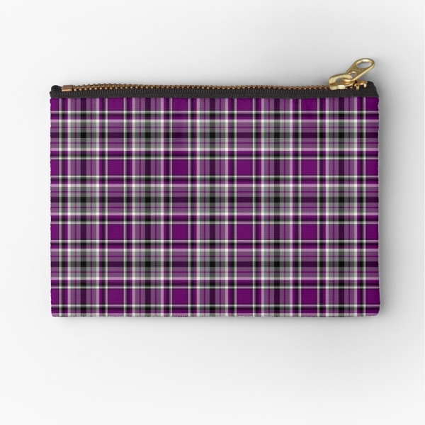Purple plaid accessory bag
