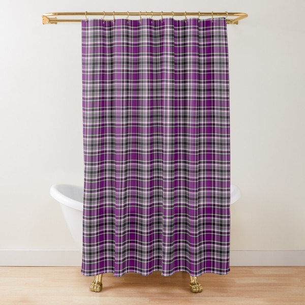 Purple plaid shower curtain
